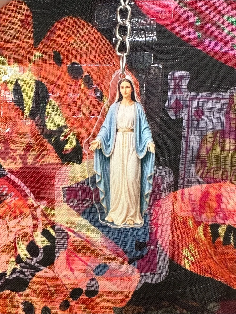 Jesus & Virgin Mary Acrylic Keychain Set – Religious Gift